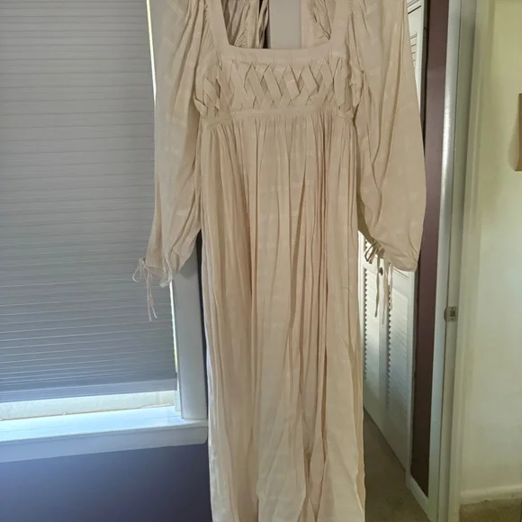 NWT Free people dreamweaver maxi dress in ivory - Picture 5 of 7
